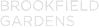 Brookfield Gardens, a west Brisbane retail nursery, word logo.
