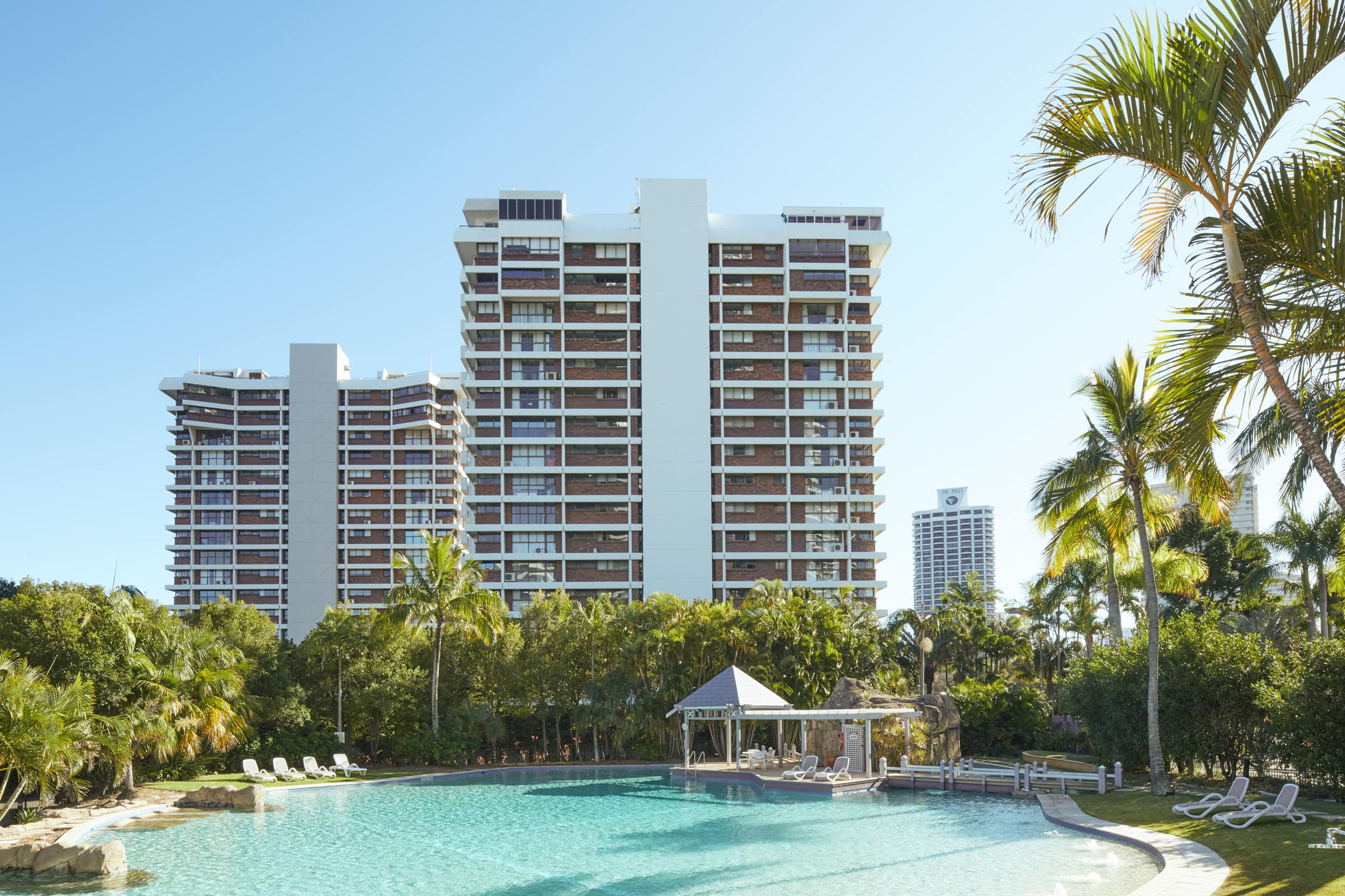 Exterior hotel landscaping