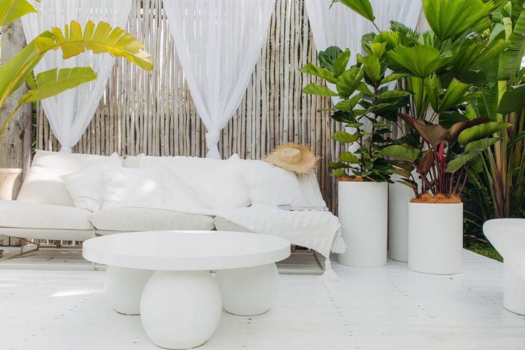 Short term event plant hire styling in Brisbane for weddings